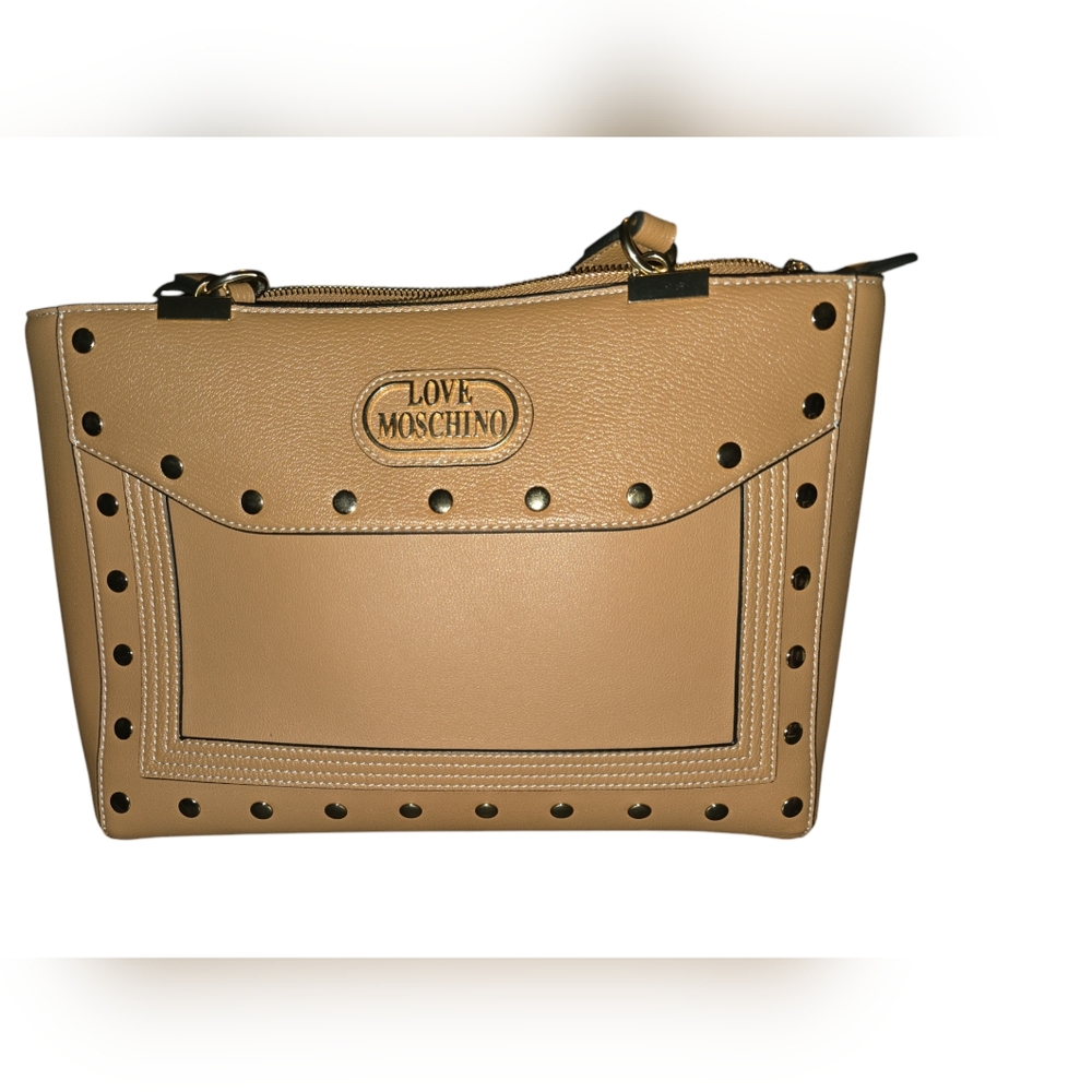 Love Moschino Tan Studded Women's Bag